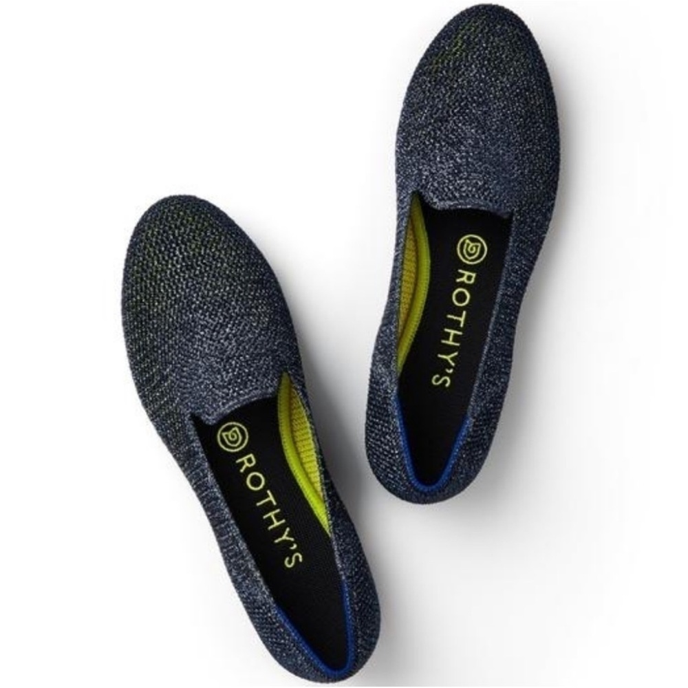 Rothy’s Metallic Lattice Stitch Loafers
